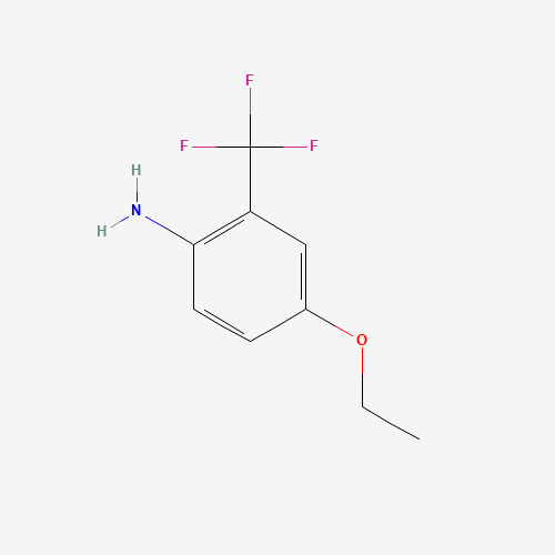 4-Ethoxy-2-(trifluoromethyl)aniline (CAS: 121307-27-5) - Chemical Structure and Molecular Formula 