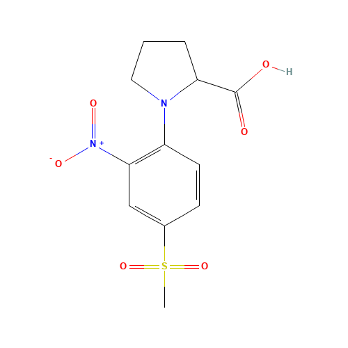 1-[4-(Methylsulfonyl)-2-nitrophenyl]pyrrolidine-2-carboxylic acid (CAS: 93001-20-8) - Related Chemical Product