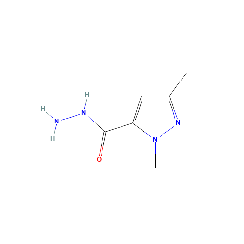 1,3-Dimethylpyrazole-5-carbohydrazide (CAS: 89187-40-6) - Chemical Structure and Molecular Formula 