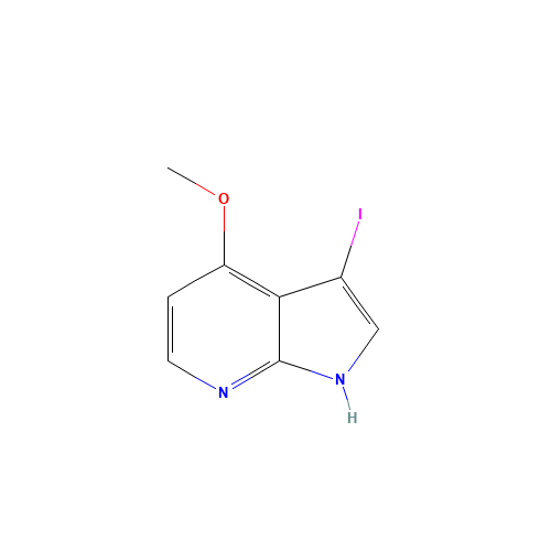 3-Iodo-4-methoxy-1H-pyrrolo[2,3-b]pyridine (CAS: 928653-75-2) - Chemical Structure and Molecular Formula 