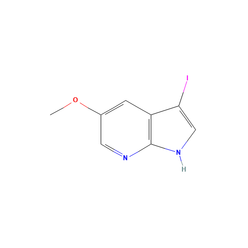 3-Iodo-5-methoxy-1H-pyrrolo[2,3-b]pyridine (CAS: 913983-33-2) - Chemical Structure and Molecular Formula 