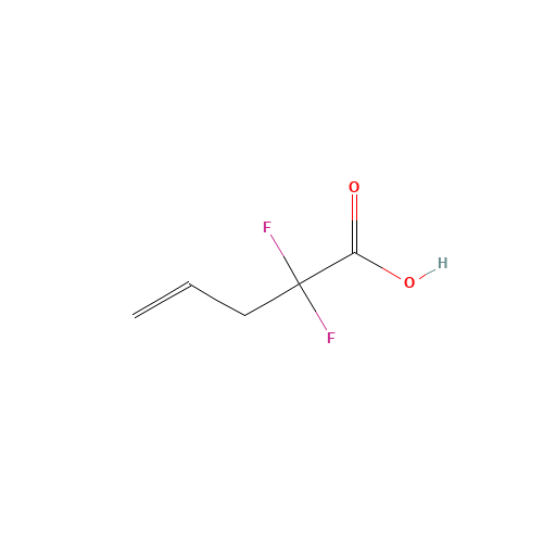 2,2-Difluoropent-4-enoic acid (CAS: 55039-89-9) - Chemical Structure and Molecular Formula 