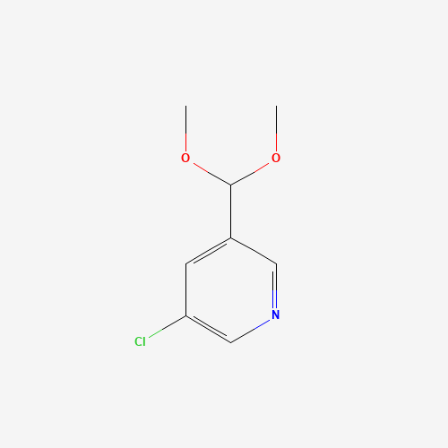 3-Chloro-5-dimethoxymethyl-pyridine (CAS: 879326-81-5) - Chemical Structure and Molecular Formula 