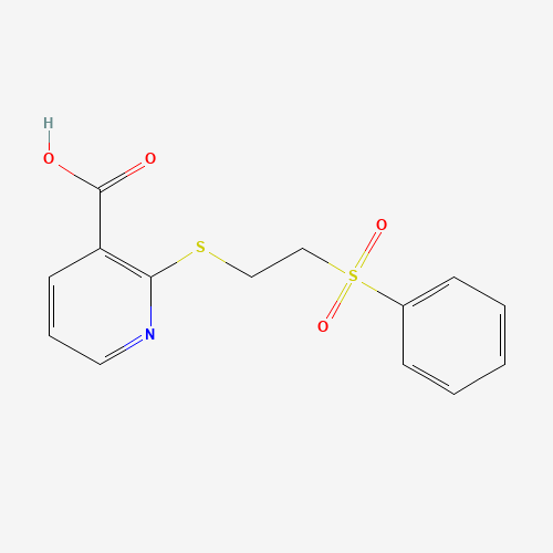 2-(2-(Phenylsulfonyl)ethylthio)nicotinic acid (CAS: 175203-21-1) - Chemical Structure and Molecular Formula 