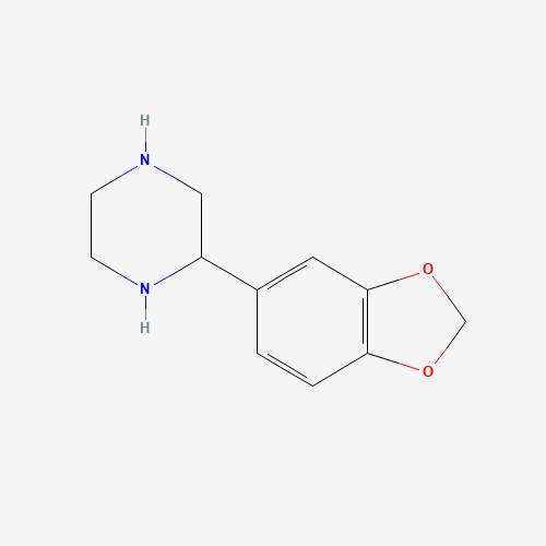 2-Benzo[1,3]dioxol-5-yl-piperazine (CAS: 65709-24-2) - Chemical Structure and Molecular Formula 