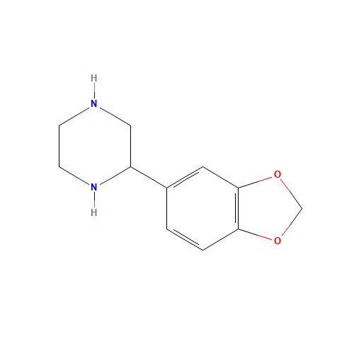 2-Benzo[1,3]dioxol-5-yl-piperazine (CAS: 65709-24-2) - Chemical Structure and Molecular Formula 