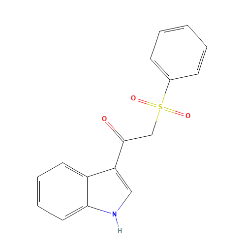 1-(Indol-3-yl)-2-(phenylsulfonyl)ethanone (CAS: 292855-52-8) - Chemical Structure and Molecular Formula 