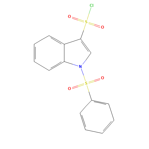 1-(Phenylsulfonyl)indole-3-sulfonyl chloride (CAS: 535930-73-5) - Chemical Structure and Molecular Formula 