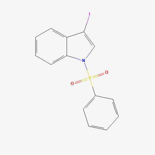 3-Iodo-1-(phenylsulfonyl)indole (CAS: 80360-14-1) - Chemical Structure and Molecular Formula 