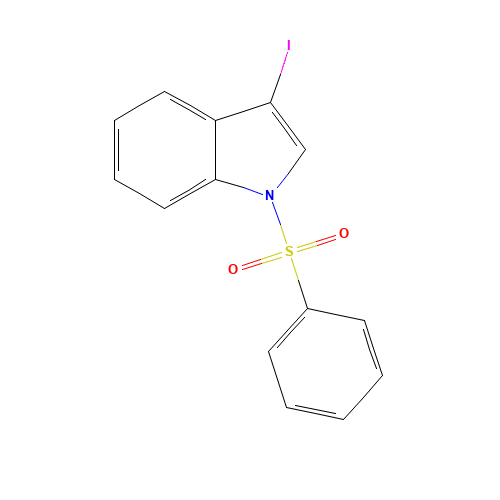 3-Iodo-1-(phenylsulfonyl)indole (CAS: 80360-14-1) - Chemical Structure and Molecular Formula 