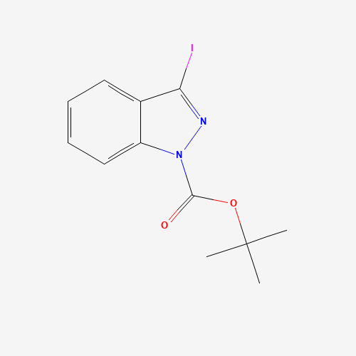 1-Boc-3-iodoindazole (CAS: 290368-00-2) - Chemical Structure and Molecular Formula 