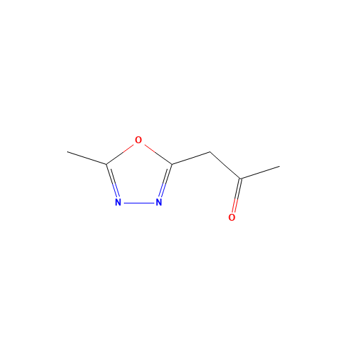 2-Acetonyl-5-methyl-1,3,4-oxadiazole (CAS: 83553-13-3) - Chemical Structure and Molecular Formula 