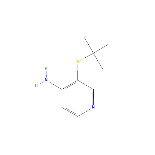 3-tert-Butylsulfanyl-pyridin-4-ylamine (CAS: 782479-87-2) - Chemical Structure and Molecular Formula 