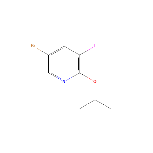 5-Bromo-3-iodo-2-isopropoxy-pyridine (CAS: 848243-21-0) - Chemical Structure and Molecular Formula 