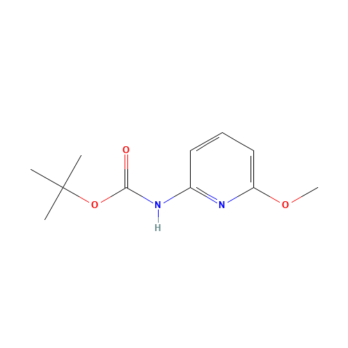 (6-Methoxy-pyridin-2-yl)-carbamic acid tert-butyl ester (CAS: 855784-40-6) - Chemical Structure and Molecular Formula 