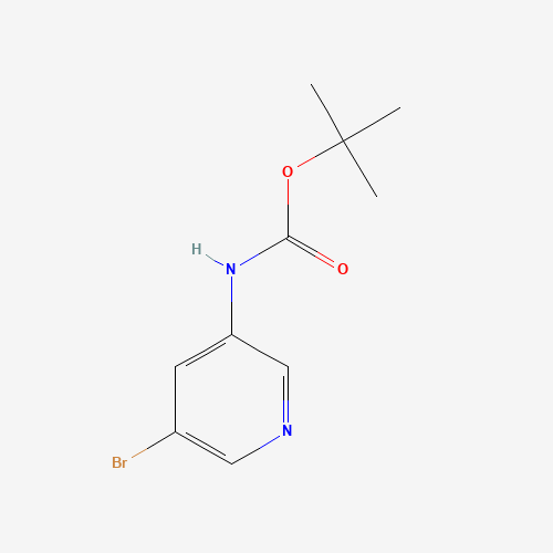 (5-Bromo-pyridin-3-yl)-carbamic acid tert-butyl ester (CAS: 361550-43-8) - Chemical Structure and Molecular Formula 
