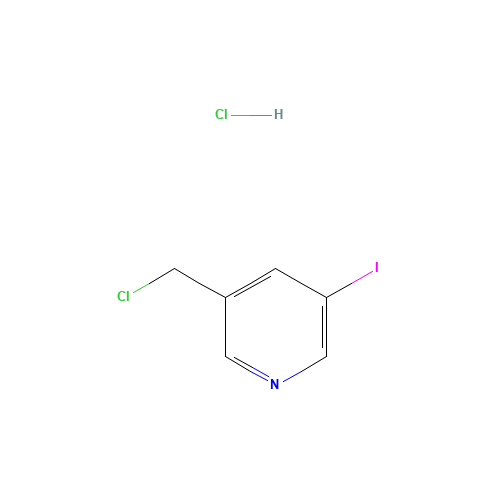 3-Chloromethyl-5-iodo-pyridine hydrochloride (CAS: 879326-79-1) - Chemical Structure and Molecular Formula 