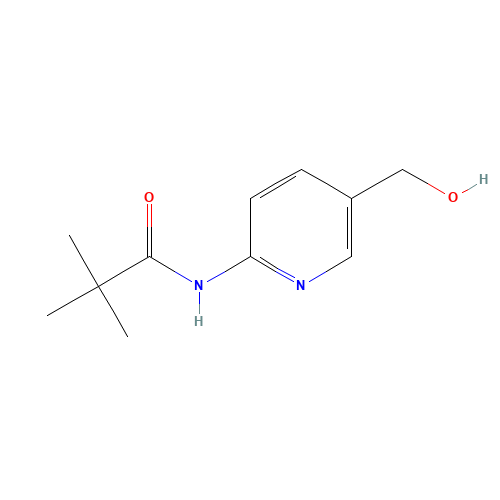 N-(5-Hydroxymethyl-pyridin-2-yl)-2,2-dimethyl-propionamide (CAS: 882016-49-1) - Chemical Structure and Molecular Formula 