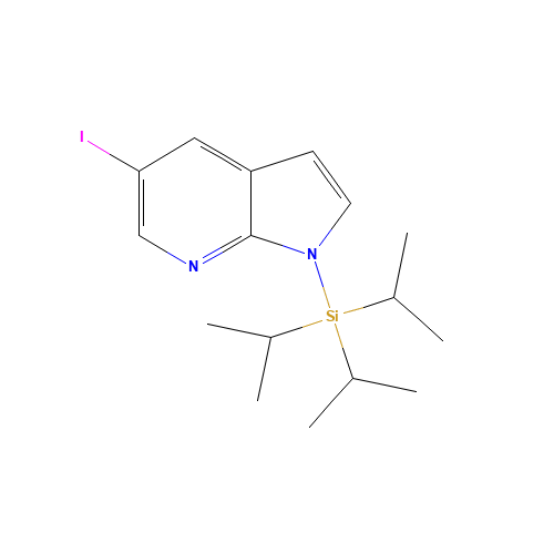 5-Iodo-1-triisopropylsilanyl-1H-pyrrolo-[2,3-b]pyridine (CAS: 913983-21-8) - Chemical Structure and Molecular Formula 