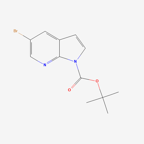5-Bromo-pyrrolo[2,3-b]pyridine-1-carboxylic acid tert-butyl ester (CAS: 928653-80-9) - Chemical Structure and Molecular Formula 