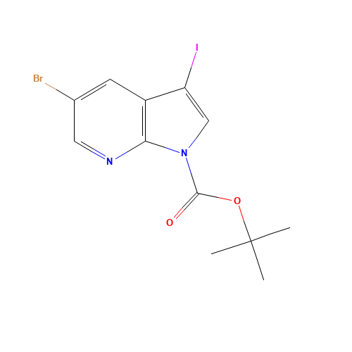 5-Bromo-3-iodo-pyrrolo[2,3-b]pyridine-1-carboxylic acid tert-butyl ester (CAS: 928653-81-0) - Related Chemical Product