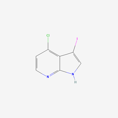 4-Chloro-3-iodo-1H-pyrrolo[2,3-b]pyridine (CAS: 869335-73-9) - Chemical Structure and Molecular Formula 