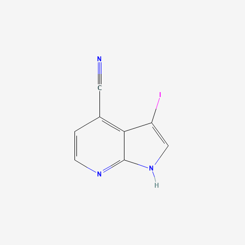3-Iodo-1H-pyrrolo[2,3-b]pyridine-4-carbonitrile (CAS: 956485-59-9) - Chemical Structure and Molecular Formula 