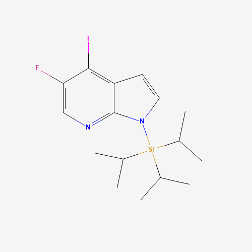 5-Fluoro-4-iodo-1-(triisopropylsilyl)-1H-pyrrolo[2,3-b]pyridine (CAS: 1020056-67-0) - Chemical Structure and Molecular Formula 