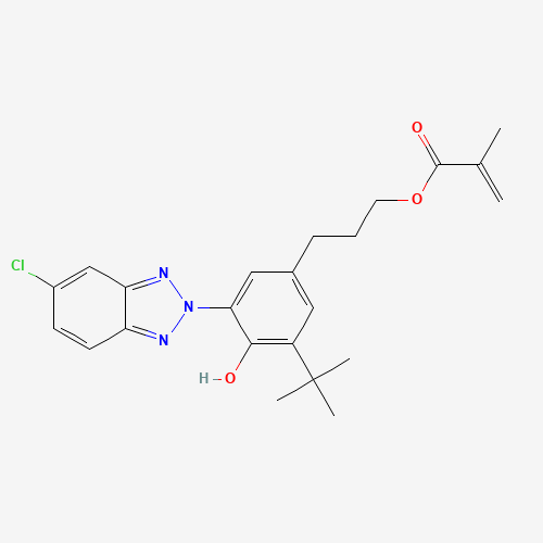2-Methylacrylic acid 3-[3-tert-butyl-5-(5-chlorobe nzotriazol-2-yl)-4-hydroxyphenyl]-propyl ester (CAS: 96478-15-8) - Chemical Structure and Molecular Formula 