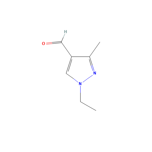 1-Ethyl-3-methyl-1H-pyrazole-4-carbaldehyde (CAS: 676348-38-2) - Chemical Structure and Molecular Formula 
