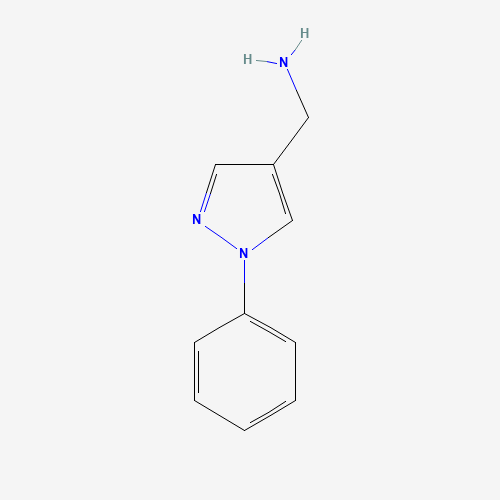 (1-Phenyl-1H-pyrazol-4-yl)methylamine (CAS: 400877-10-3) - Chemical Structure and Molecular Formula 