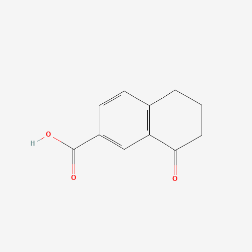 8-Oxo-5,6,7,8-tetrahydronaphthalene-2-carboxylic acid (CAS: 89781-52-2) - Chemical Structure and Molecular Formula 