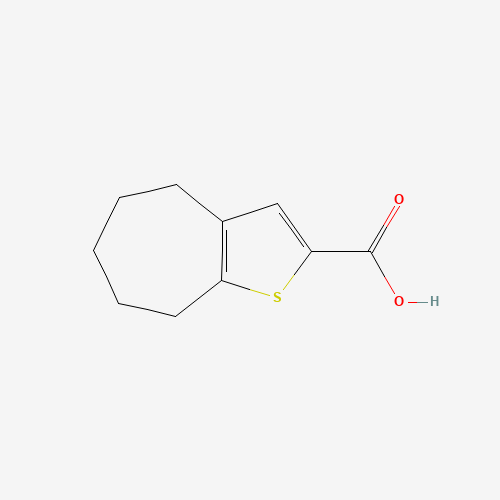 5,6,7,8-Tetrahydro-4H-cyclohepta[b]thiophene-2-carboxylic acid (CAS: 40133-08-2) - Chemical Structure and Molecular Formula 