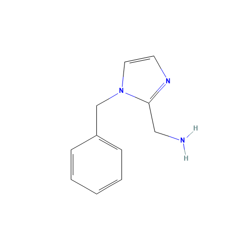 (1-Benzyl-1H-imidazol-2-yl)methylamine (CAS: 26163-58-6) - Chemical Structure and Molecular Formula 