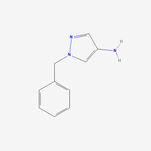1-Benzyl-1H-pyrazol-4-amine (CAS: 28466-62-8) - Chemical Structure and Molecular Formula 