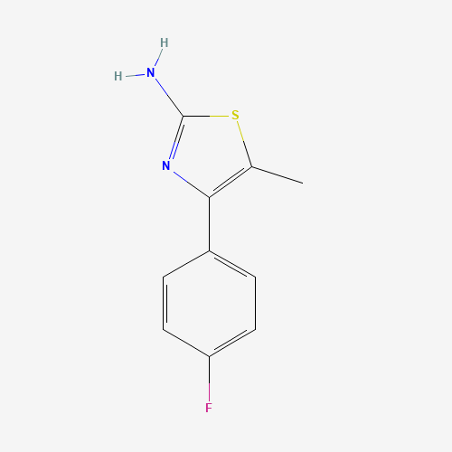4-(4-Fluorophenyl)-5-methyl-1,3-thiazol-2-amine (CAS: 2928-00-9) - Chemical Structure and Molecular Formula 
