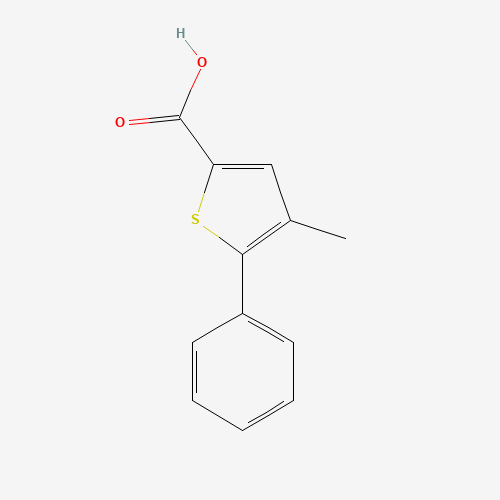 4-Methyl-5-phenylthiophene-2-carboxylic acid (CAS: 40133-12-8) - Chemical Structure and Molecular Formula 