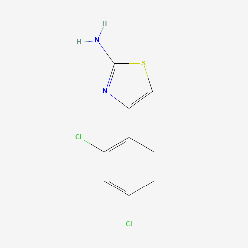 4-(2,4-Dichlorophenyl)-1,3-thiazol-2-amine (CAS: 93209-97-3) - Chemical Structure and Molecular Formula 