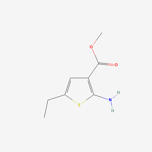 Methyl 2-amino-5-ethylthiophene-3-carboxylate (CAS: 19156-63-9) - Chemical Structure and Molecular Formula 