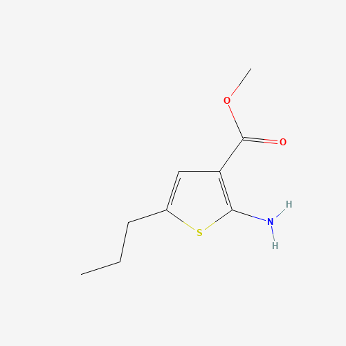 Methyl 2-amino-5-propylthiophene-3-carboxylate (CAS: 343855-83-4) - Chemical Structure and Molecular Formula 