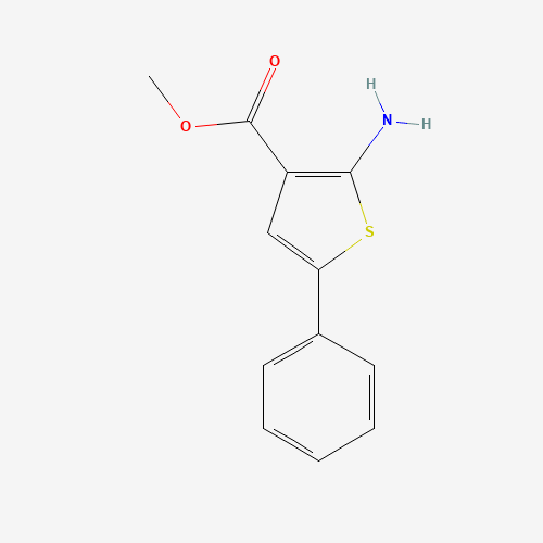 Methyl 2-amino-5-phenylthiophene-3-carboxylate (CAS: 61325-02-8) - Chemical Structure and Molecular Formula 