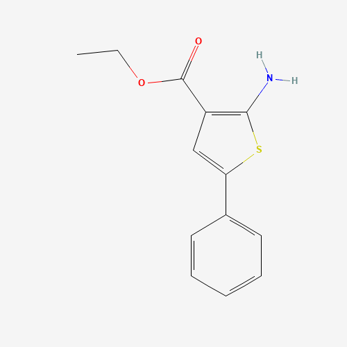 Ethyl 2-amino-5-phenylthiophene-3-carboxylate (CAS: 4815-34-3) - Chemical Structure and Molecular Formula 