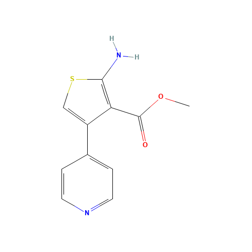 Methyl 2-amino-4-pyridin-4-ylthiophene-3-carboxylate (CAS: 438229-64-2) - Chemical Structure and Molecular Formula 