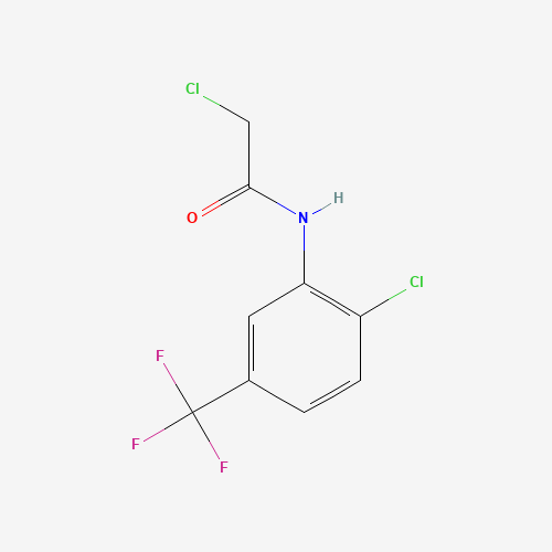 2-Chloro-N-[2-chloro-5-(trifluoromethyl)phenyl]-acetamide (CAS: 328-26-7) - Chemical Structure and Molecular Formula 
