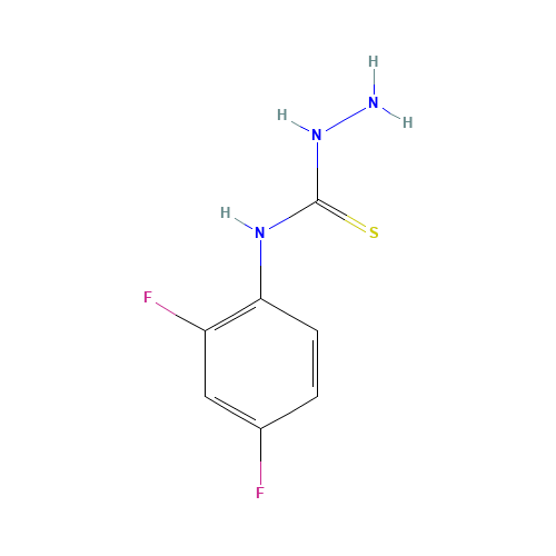 N-(2,4-Difluorophenyl)hydrazinecarbothioamide (CAS: 206559-58-2) - Chemical Structure and Molecular Formula 