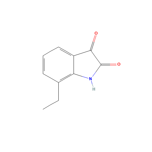 7-Ethyl-1H-indole-2,3-dione (CAS: 79183-65-6) - Chemical Structure and Molecular Formula 