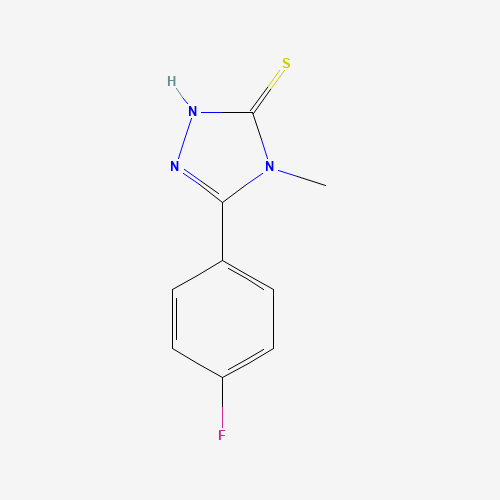 5-(4-Fluorophenyl)-4-methyl-4H-1,2,4-triazole-3-thiol (CAS: 138417-35-3) - Chemical Structure and Molecular Formula 