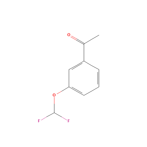 1-[3-(Difluoromethoxy)phenyl]ethanone (CAS: 101975-23-9) - Chemical Structure and Molecular Formula 