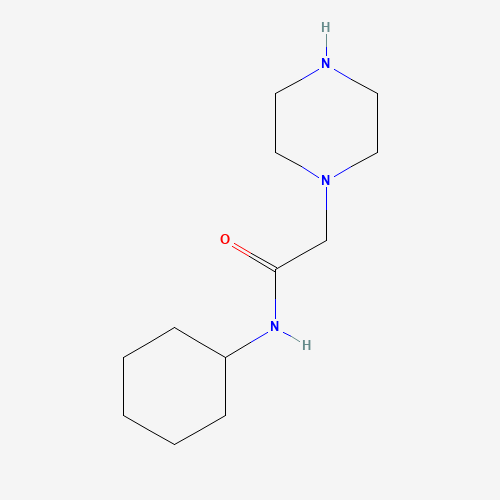 N-Cyclohexyl-2-piperazin-1-ylacetamide (CAS: 64204-55-3) - Chemical Structure and Molecular Formula 