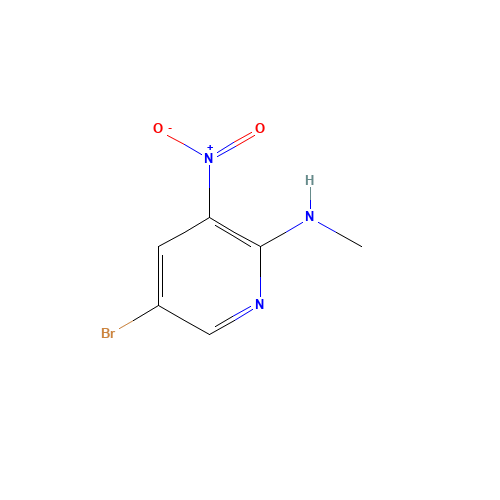 5-Bromo-N-methyl-3-nitropyridin-2-amine (CAS: 70232-59-6) - Chemical Structure and Molecular Formula 
